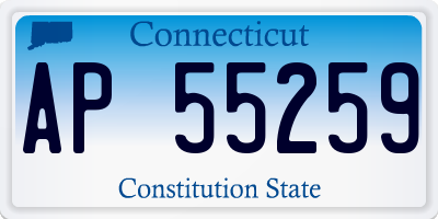 CT license plate AP55259