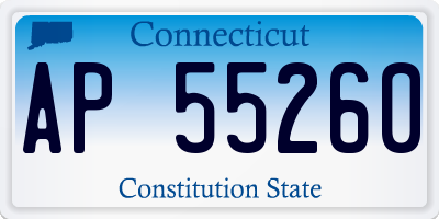CT license plate AP55260