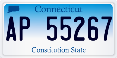 CT license plate AP55267