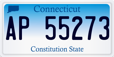 CT license plate AP55273