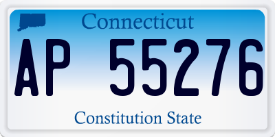 CT license plate AP55276