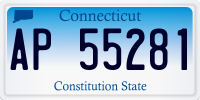 CT license plate AP55281