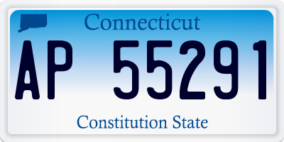 CT license plate AP55291