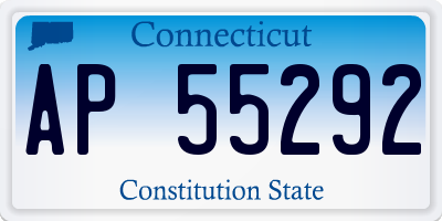 CT license plate AP55292