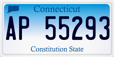 CT license plate AP55293