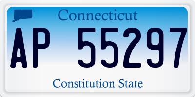 CT license plate AP55297