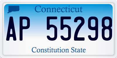 CT license plate AP55298
