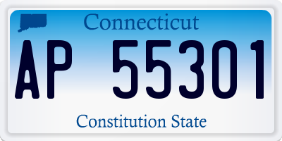 CT license plate AP55301