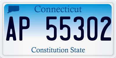 CT license plate AP55302