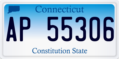 CT license plate AP55306
