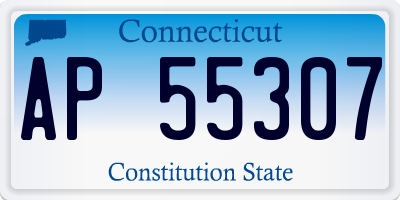 CT license plate AP55307