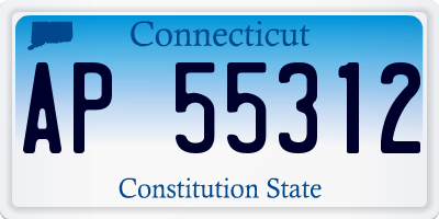 CT license plate AP55312