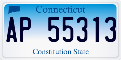 CT license plate AP55313