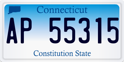 CT license plate AP55315