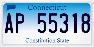 CT license plate AP55318