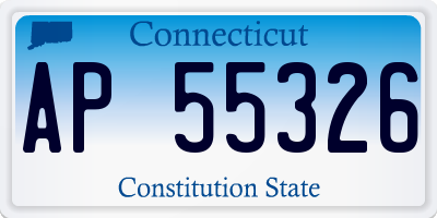 CT license plate AP55326
