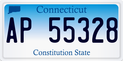 CT license plate AP55328