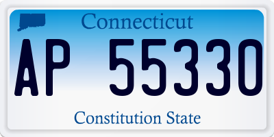 CT license plate AP55330