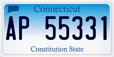 CT license plate AP55331
