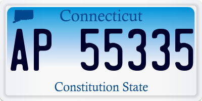 CT license plate AP55335