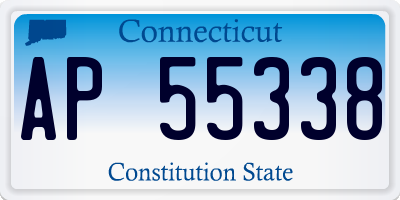 CT license plate AP55338