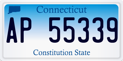 CT license plate AP55339