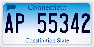 CT license plate AP55342