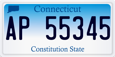 CT license plate AP55345