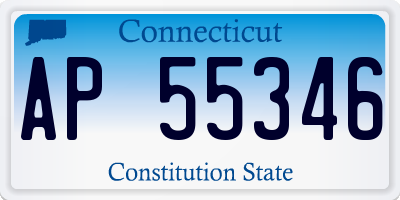 CT license plate AP55346