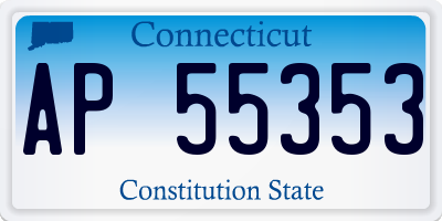 CT license plate AP55353