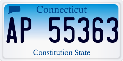 CT license plate AP55363