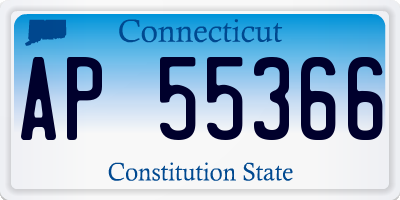 CT license plate AP55366