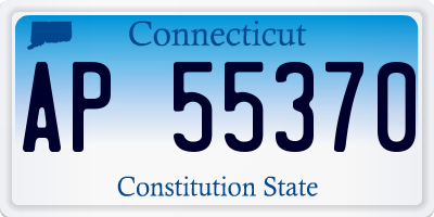 CT license plate AP55370