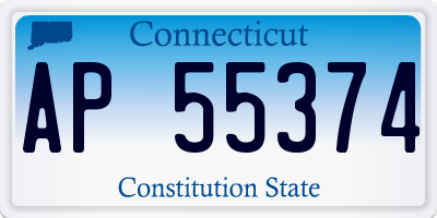 CT license plate AP55374