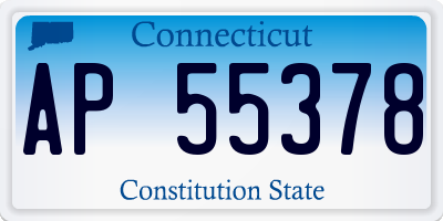 CT license plate AP55378