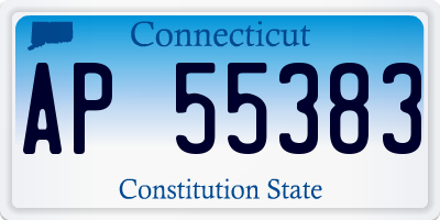 CT license plate AP55383