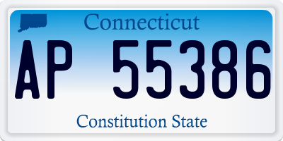 CT license plate AP55386
