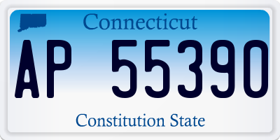 CT license plate AP55390