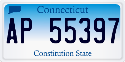 CT license plate AP55397