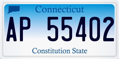 CT license plate AP55402