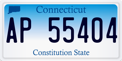 CT license plate AP55404