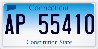 CT license plate AP55410