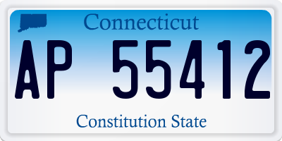CT license plate AP55412