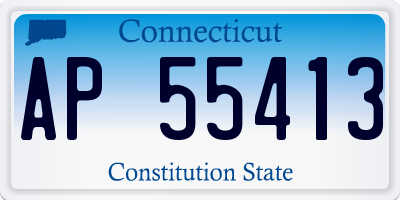 CT license plate AP55413