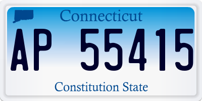CT license plate AP55415