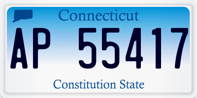 CT license plate AP55417