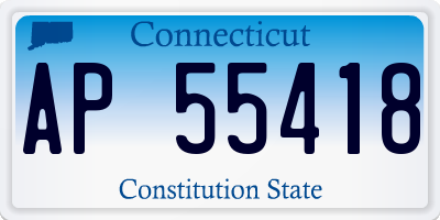 CT license plate AP55418
