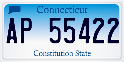 CT license plate AP55422
