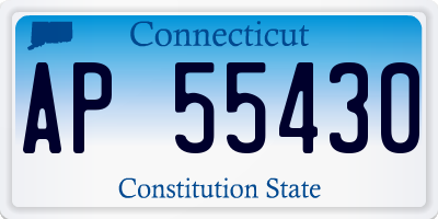 CT license plate AP55430
