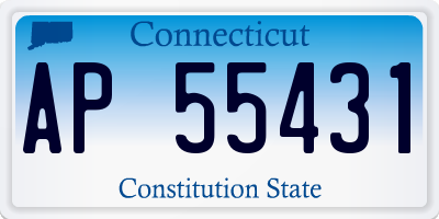 CT license plate AP55431